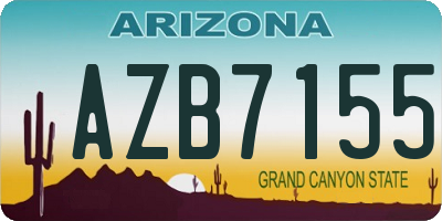 AZ license plate AZB7155