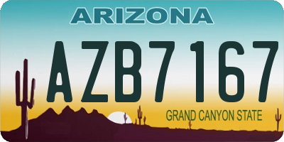 AZ license plate AZB7167