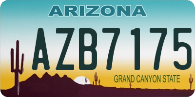 AZ license plate AZB7175