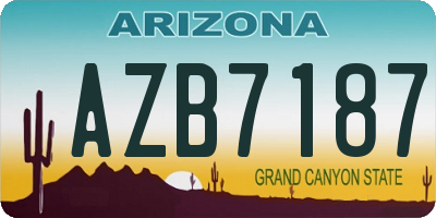 AZ license plate AZB7187