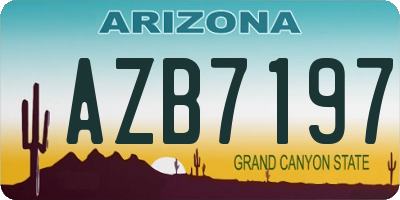 AZ license plate AZB7197