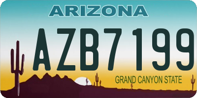 AZ license plate AZB7199