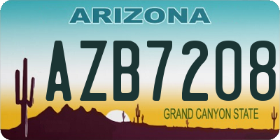 AZ license plate AZB7208