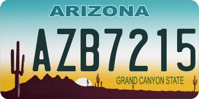 AZ license plate AZB7215