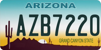 AZ license plate AZB7220