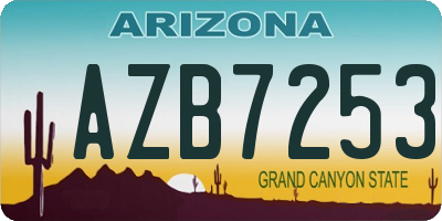 AZ license plate AZB7253