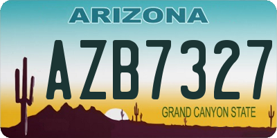AZ license plate AZB7327