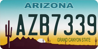 AZ license plate AZB7339