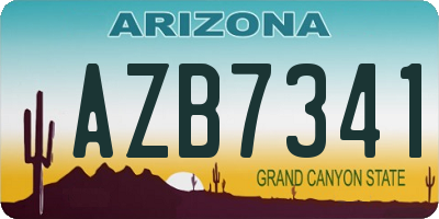 AZ license plate AZB7341