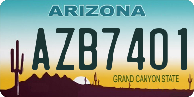 AZ license plate AZB7401