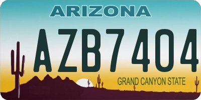 AZ license plate AZB7404