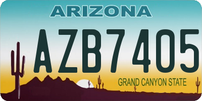 AZ license plate AZB7405