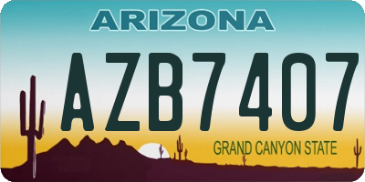AZ license plate AZB7407
