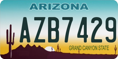 AZ license plate AZB7429