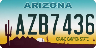 AZ license plate AZB7436