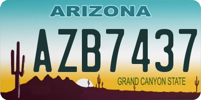 AZ license plate AZB7437