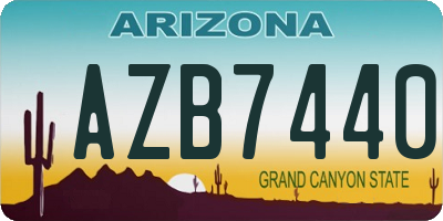 AZ license plate AZB7440