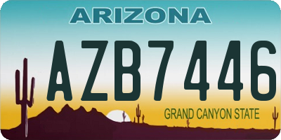 AZ license plate AZB7446
