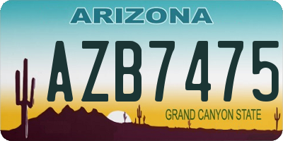 AZ license plate AZB7475