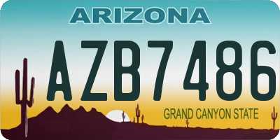 AZ license plate AZB7486
