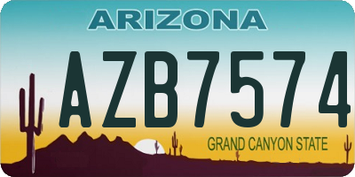 AZ license plate AZB7574