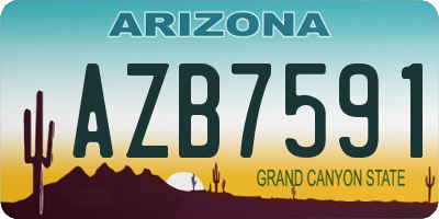 AZ license plate AZB7591