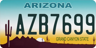 AZ license plate AZB7699