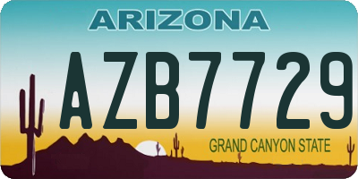 AZ license plate AZB7729