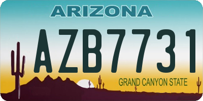 AZ license plate AZB7731