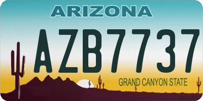 AZ license plate AZB7737