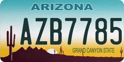 AZ license plate AZB7785