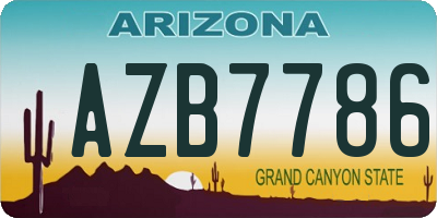 AZ license plate AZB7786