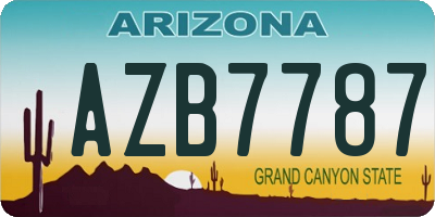 AZ license plate AZB7787