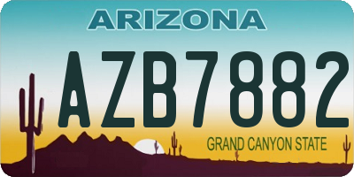 AZ license plate AZB7882