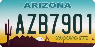 AZ license plate AZB7901