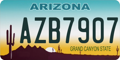 AZ license plate AZB7907