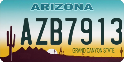 AZ license plate AZB7913