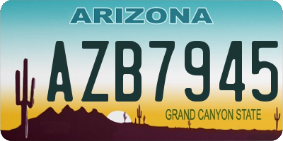 AZ license plate AZB7945