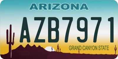 AZ license plate AZB7971