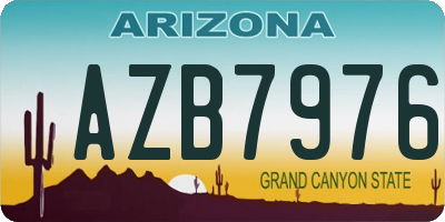 AZ license plate AZB7976