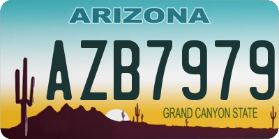 AZ license plate AZB7979