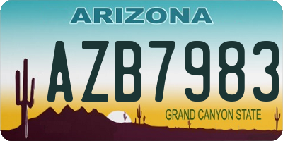 AZ license plate AZB7983