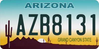 AZ license plate AZB8131