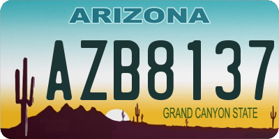 AZ license plate AZB8137