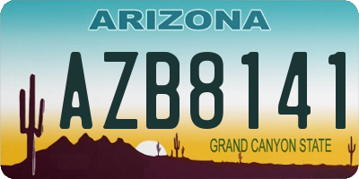 AZ license plate AZB8141