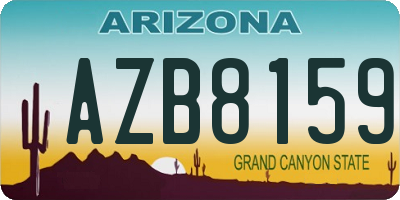 AZ license plate AZB8159