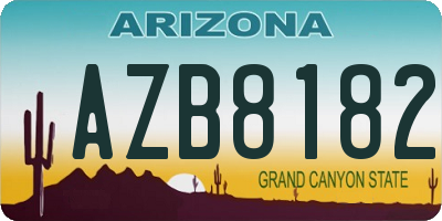 AZ license plate AZB8182