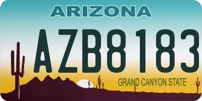 AZ license plate AZB8183