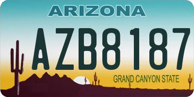 AZ license plate AZB8187