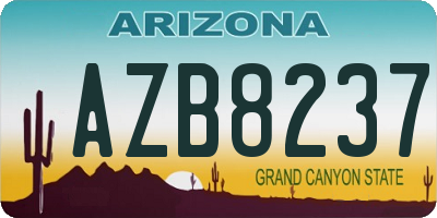 AZ license plate AZB8237